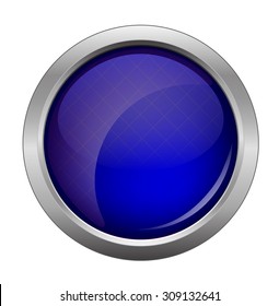 blue glossy web button, beautiful Internet button vector
