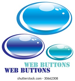 blue glossy web buttons