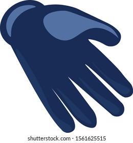 Blue glove, illustration, vector on white background.