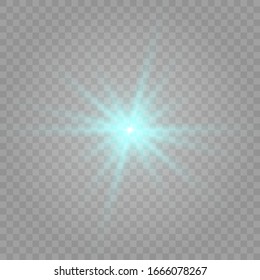 Blue glow. Blue color, flash. Used ellipses. The illustration is drawn on a checkered background.