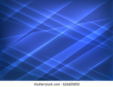 Blue glow geometric abstract background. Vector illustration.