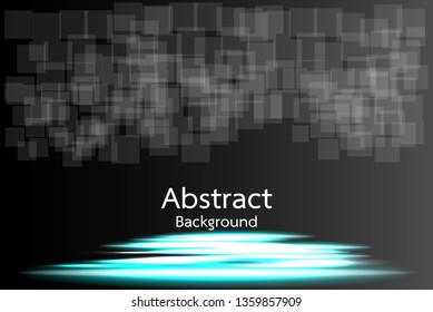 Blue glow light effect on black background.
