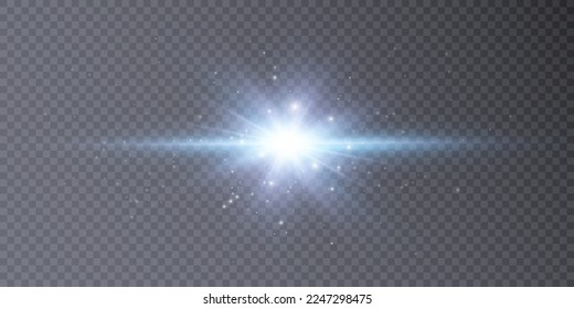 Blue glow light effect. Vector graffic
