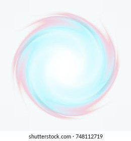 Blue glow with pink edges