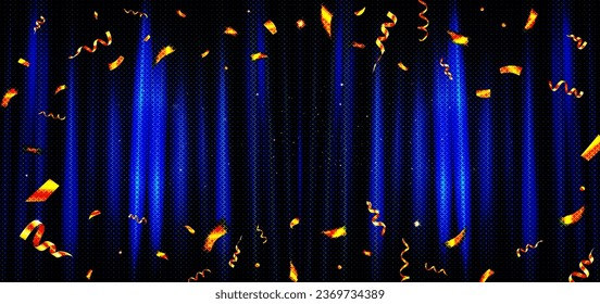 Blue glow stars lines abstract background. Vector illustration.