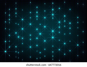 Blue glow stars lines abstract background. Vector illustration.