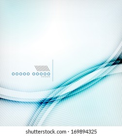 Blue glowing abstract background for infographics | business background | numbered banners | business lines | graphic website layout vector