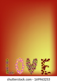 blue glowing abstract light background with hearts