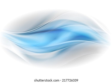 Blue glowing abstract waves background. Vector illustration