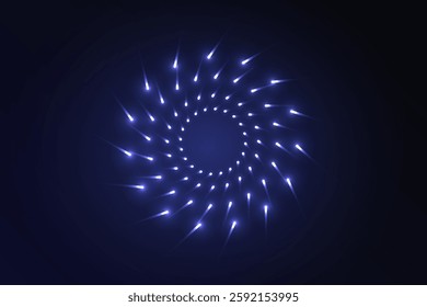 Blue glowing circles.Azure glowing circle.Glowing blue stars.