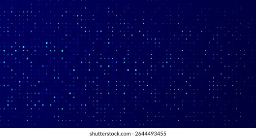  Plano de Fundo de Padrão de Pontos e Quadrados Brilhantes Azuis. Textura digital minimalista