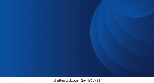 Líneas geométricas brillantes azules sobre fondo azul oscuro y azul marino. Patrón de líneas de círculo Abstractas bueno