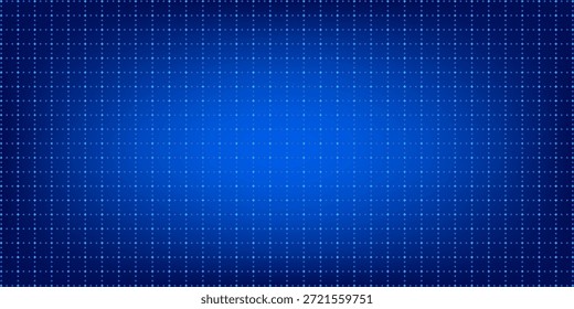 Fondo de rejilla brillante azul. Telón de fondo cuadrado de la red de la tecnología de los puntos cruzados. Patrón Abstractas de tablero a cuadros para ciencia, tecnología, negocios, atención médica, Plantilla de diseño de medicina. Fondo de pantalla de Vector