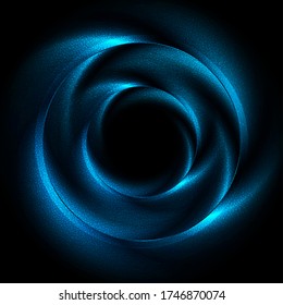 Blue glowing grunge circles abstract hi-tech background. Vector digital art design