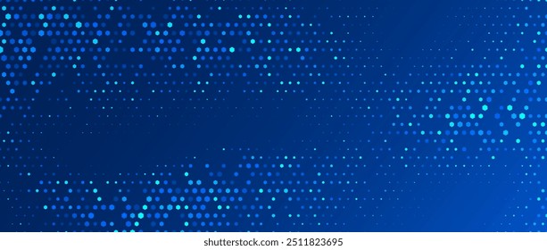 Textura hexagonal brillante azul. Fondo de gradiente de cuadrícula hexagonal Abstractas. Fondo de patrón de panal azul marino. Negocios modernos, ciencia, salud, medicina, tecnología, Fondo de pantalla de presentación. Vector