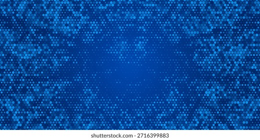 Textura hexagonal brillante azul. Fondo de pantalla de rejilla hexagonal de neón Abstractas. Fondo de patrón de panal azul marino. Vector Tecnología moderna, negocios, ciencia, salud, medicina, fondo de diseño de presentación