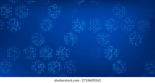 Textura hexagonal brillante azul. Fondo de pantalla de rejilla hexagonal de neón Abstractas. Fondo de patrón de panal azul marino. Vector Tecnología moderna, negocios, ciencia, salud, medicina, fondo de diseño de presentación