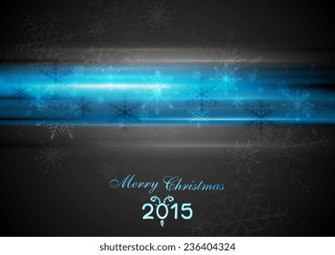 Blue glowing light Christmas background. Vector design