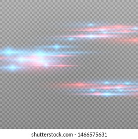 blue glowing light explodes on a transparent background. Sparkling magical dust particles. Bright Star. Transparent shining sun, bright flash. Vector sparkles. To center a bright flash.