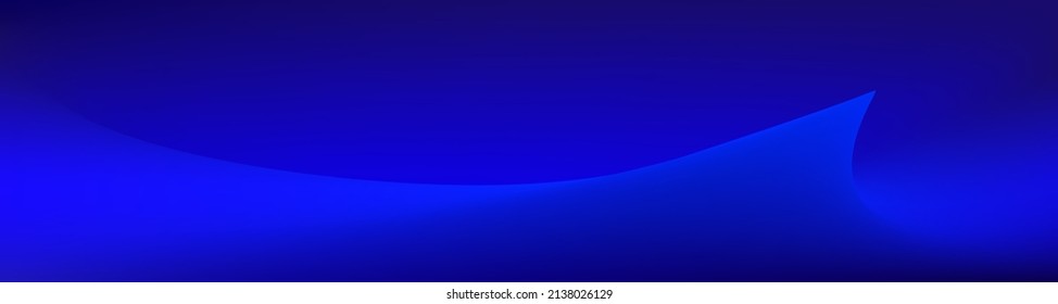 Blue Glowing Light Wave On Dark LinkedIn Banner With 3d Deep Effects, Shades For Advertisement Banner, Webinar, Stylish Luxury Feel, Icon, Facebook Cover, Linkedin Background Vector,  Glow In Dark Ad