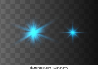 Las luces azules brillan con efectos aislados en el fondo. Efecto luminoso.