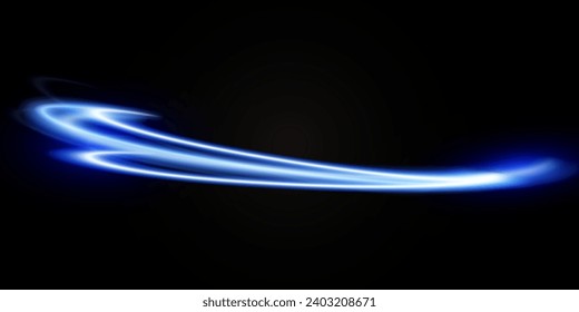 Líneas azules brillantes.Elementos neones para el diseño.
