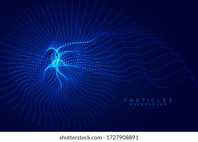 blue glowing particles mesh technology background design