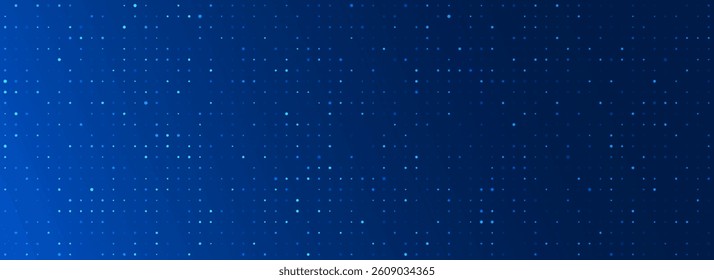 Blue glowing pixel dot pattern. Abstract neon grid wallpaper. Navy color mosaic pattern backdrop. Vector modern technology, business, science, healthcare, medicine, presentation design background
