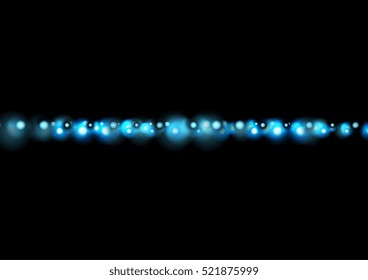 Blue glowing shiny lights abstract background. Vector graphic design