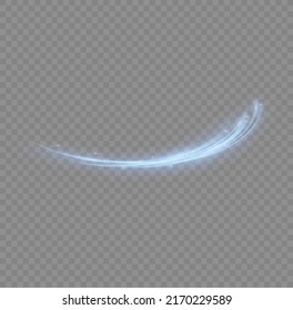 Blue glowing shiny lines effect vector background. Luminous yellow lines of speed. Light glowing effect. Abstract motion lines. Light trail wave, fire path trace line, car lights, optic fiber and inc