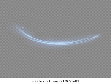 Blue glowing shiny lines effect vector background. Luminous yellow lines of speed. Light glowing effect. Abstract motion lines. Light trail wave, fire path trace line, car lights, optic fiber and inc
