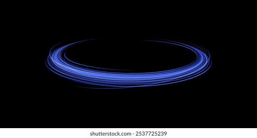 Fondo de Vector de efecto de líneas de velocidad brillantes azules. Líneas de velocidad brillantes. Fondo Abstractas con líneas de velocidad. Ilustración vectorial. Futurista. Las líneas de luz de la carretera son png azul