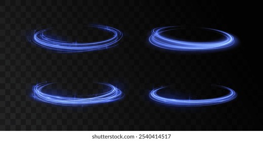 Blue glowing shiny speed lines effect vector background. Glowing speed lines. Abstract background with speed lines. Vector illustration. Futuristic. The light lines of the road are blue png