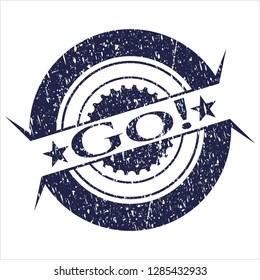 Blue Go! distress rubber grunge texture stamp