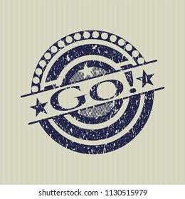 Blue Go! rubber grunge seal