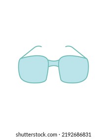 Icono de la alternancia azul frío aislado en un fondo blanco.