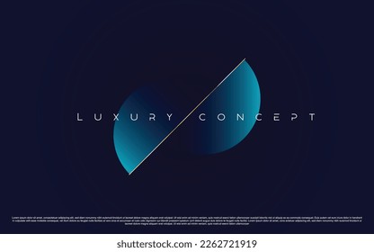 Resumen de color azul y dorado con elementos de lujo oscuro. Diseño exclusivo de fondo de pantalla para carteles, folletos, presentaciones, sitios web, carteles, etc.