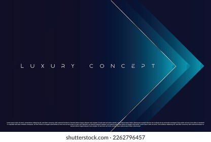 Resumen de color azul y dorado con elementos de lujo oscuro. Diseño exclusivo de fondo de pantalla para carteles, folletos, presentaciones, sitios web, carteles, etc.