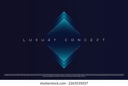 Resumen de color azul y dorado con elementos de lujo oscuro. Diseño exclusivo de fondo de pantalla para carteles, folletos, presentaciones, sitios web, carteles, etc.