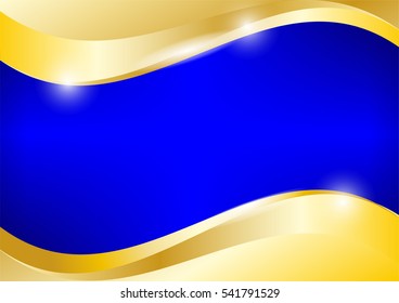 Similar Images, Stock Photos & Vectors of Blue and gold background