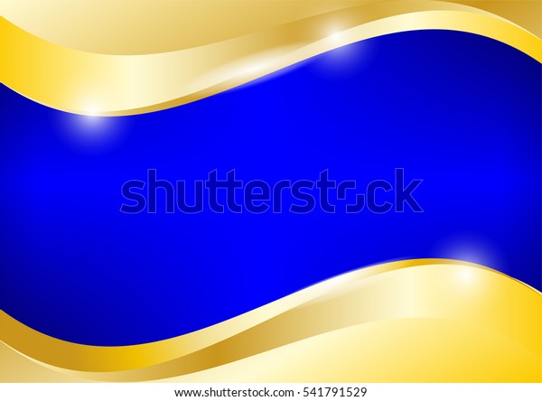 Blue Gold Background Vector Graphic Design Stock Vector (Royalty Free