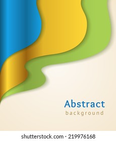 Blue and gold business background, vector