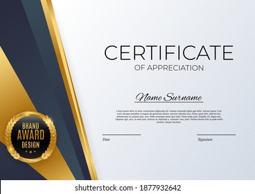 Certificate Template Luxury Modern Patterndiplomavector Illustration ...