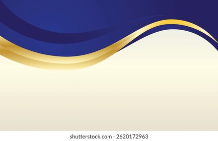 Blue and gold certificate design background