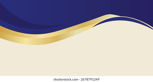 Blauer und goldener Zertifikat, Vektorgrafik-Design-Hintergrund.
