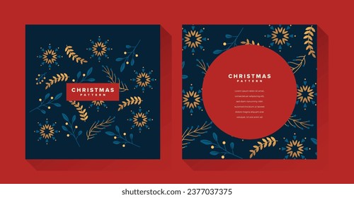 Blue and Gold Christmas Pattern