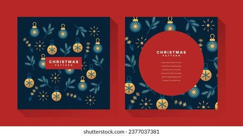 Blaue und goldene Weihnachtsmuster