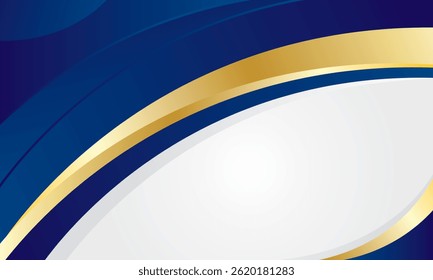 Abstrakter Hintergrund blau und gold gekrümmt