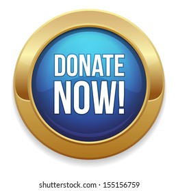 Blue Gold Donate Now Button.