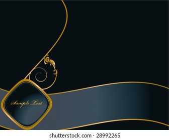 Blue Gold Elegant background 5 - vector